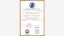 質量體系認證證書（英文）